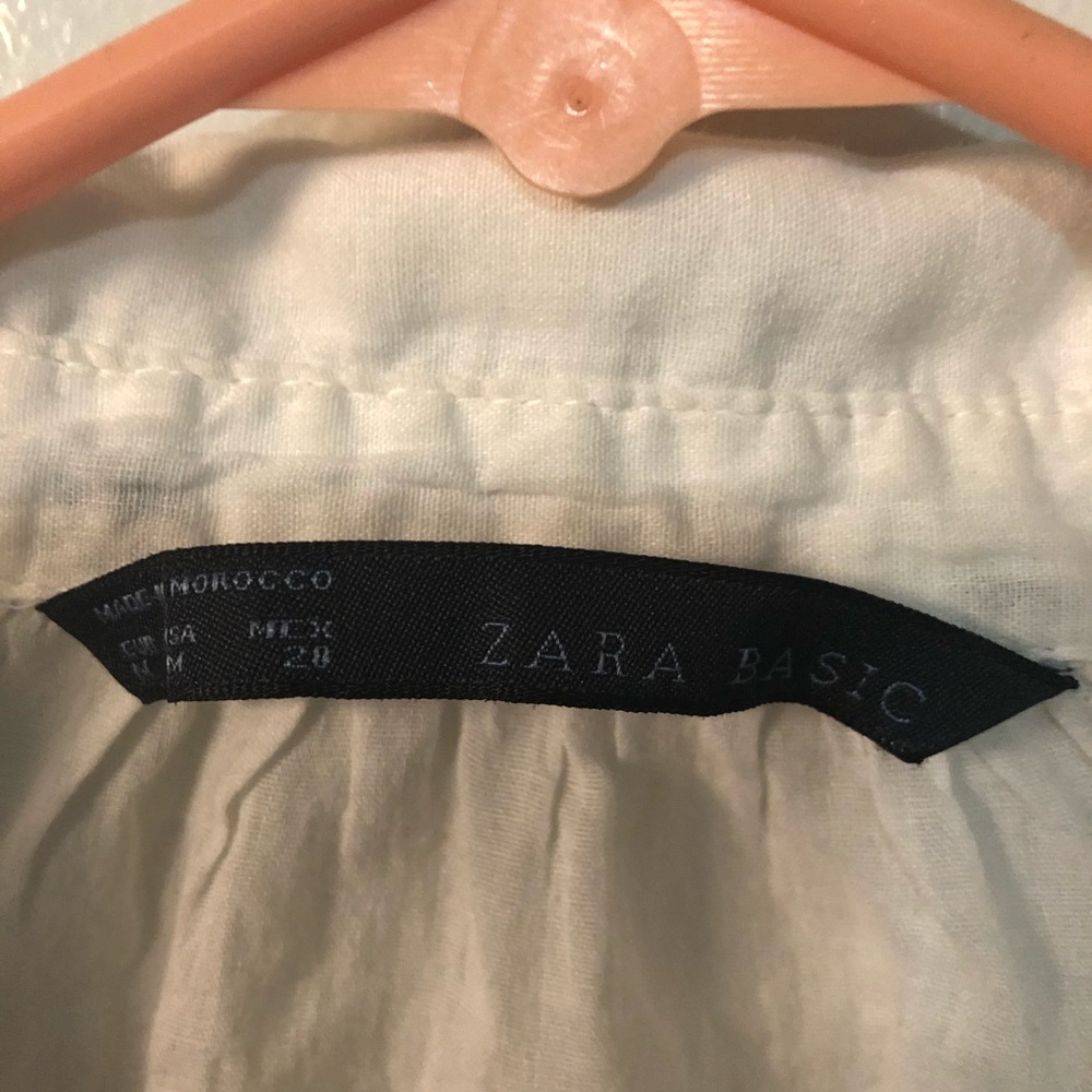 3/$33 - Zara basic white blouse - Picture 4 of 5